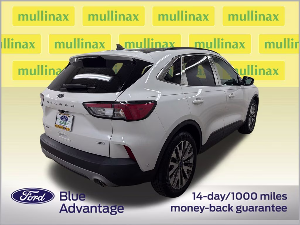 2021 Star White Metallic Tri-Coat Ford Escape Hybrid Titanium FWD SUV
