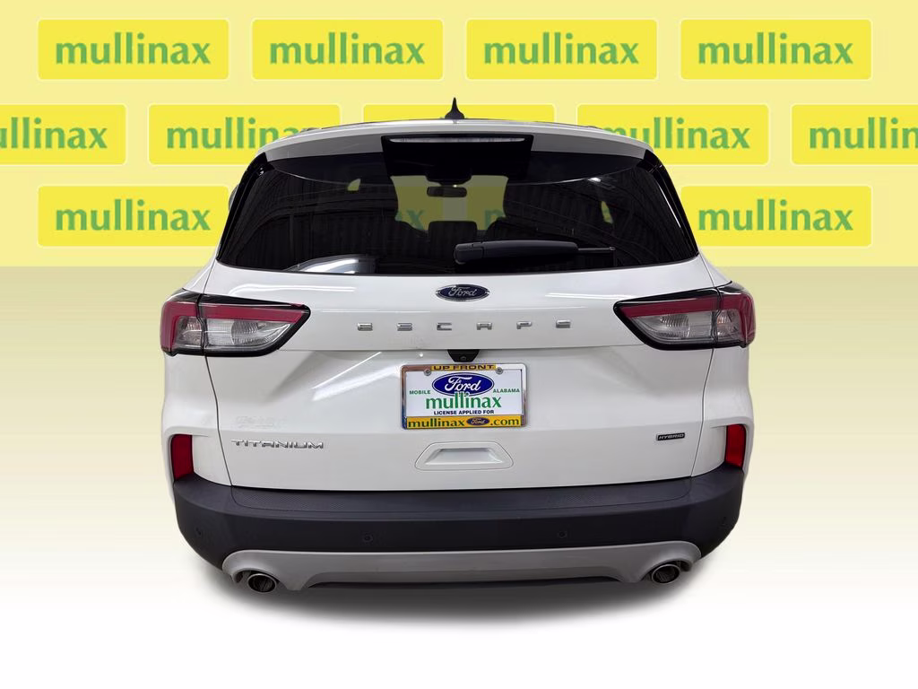2021 Star White Metallic Tri-Coat Ford Escape Hybrid Titanium FWD SUV