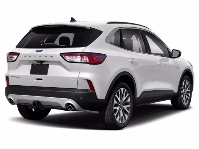 2021 Star White Metallic Tri-Coat Ford Escape Hybrid Titanium FWD SUV