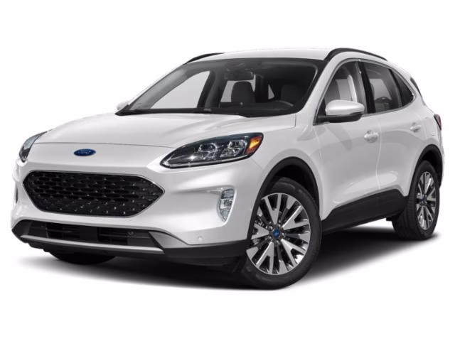 2021 Star White Metallic Tri-Coat Ford Escape Hybrid Titanium FWD SUV