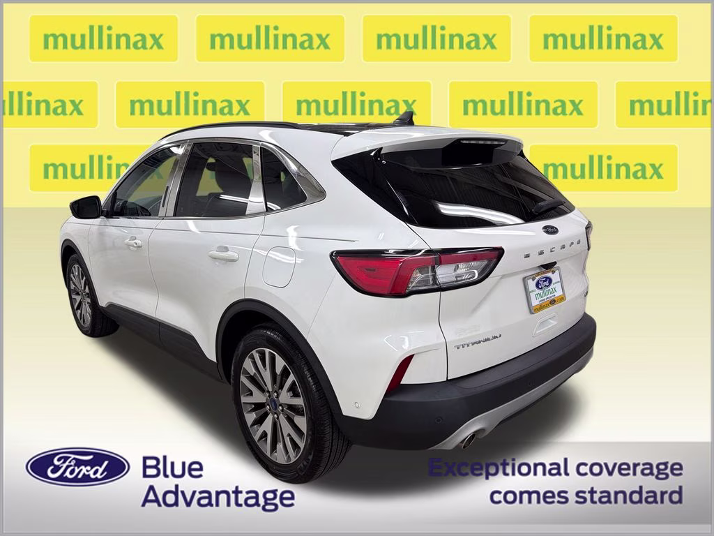2021 Star White Metallic Tri-Coat Ford Escape Hybrid Titanium FWD SUV