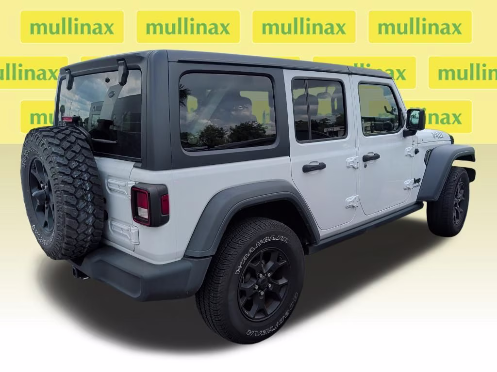 2021 Bright White Clearcoat Jeep Wrangler Unlimited Willys 4X4 SUV