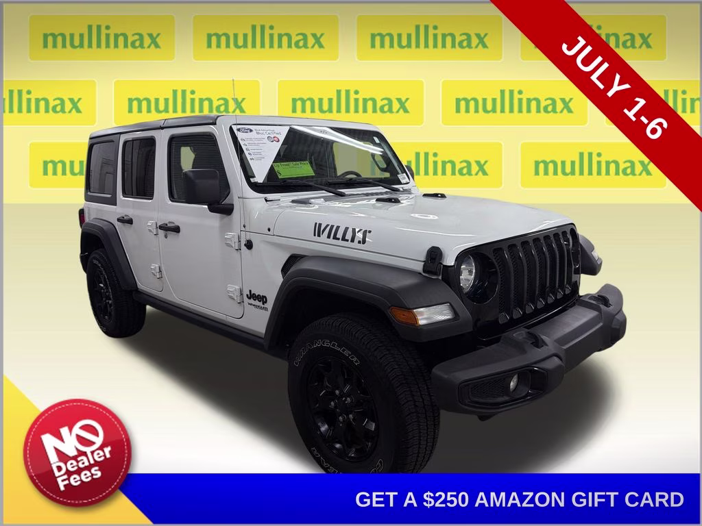 2021 Bright White Clearcoat Jeep Wrangler Unlimited Willys 4X4 SUV