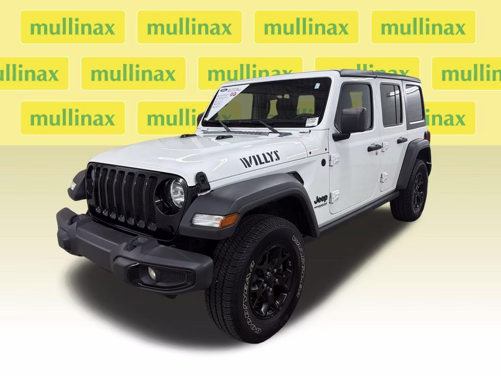 2021 Bright White Clearcoat Jeep Wrangler Unlimited Willys 4X4 SUV