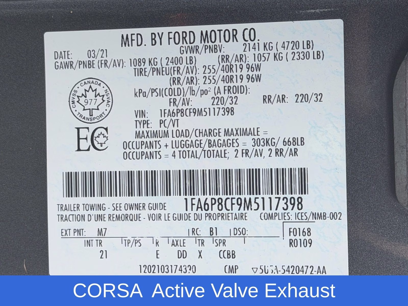 2021 Carbonized Gray Metallic Ford Mustang GT RWD Coupe