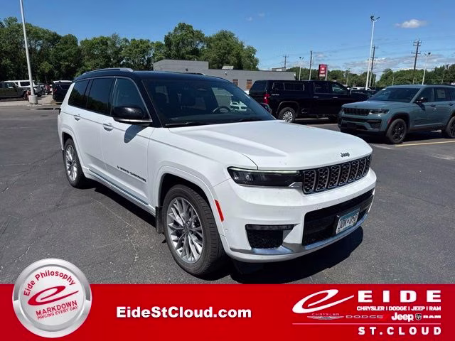 2022 Bright White Clearcoat Jeep Grand Cherokee L Summit 4X4 SUV