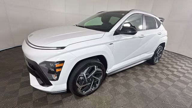 2024 Atlas White Hyundai Kona N Line AWD SUV