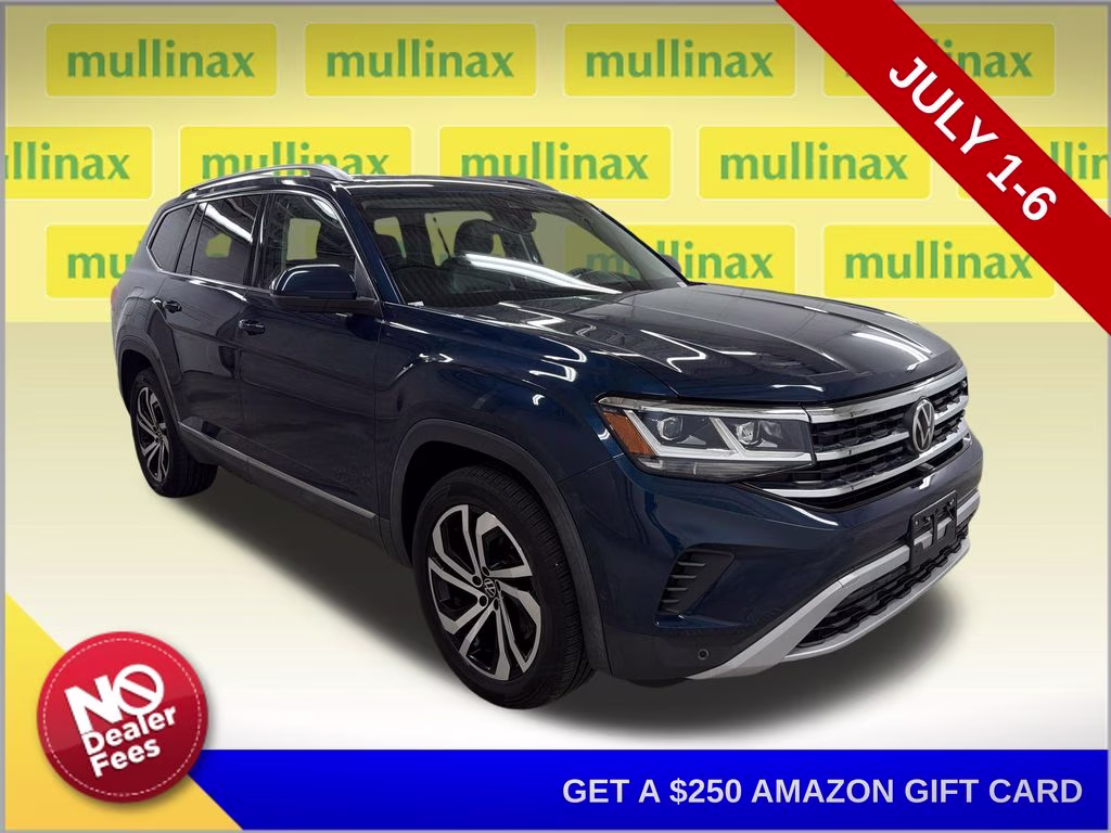 2021 Tourmaline Blue Metallic Volkswagen Atlas SEL Premium AWD SUV