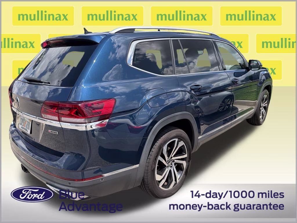 2021 Tourmaline Blue Metallic Volkswagen Atlas SEL Premium AWD SUV