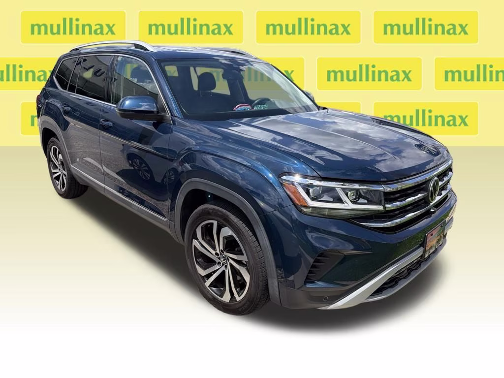 2021 Tourmaline Blue Metallic Volkswagen Atlas SEL Premium AWD SUV