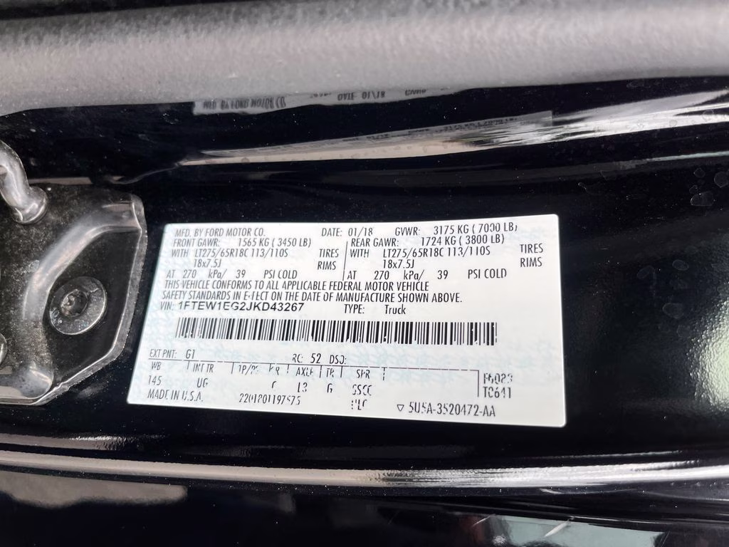 2018 Shadow Black Ford F-150 XLT 4X4 Truck