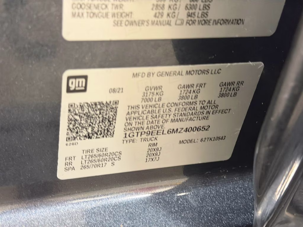 2021 Dark Sky Metallic GMC Sierra 1500 AT4 Preferred w/Trailer Tow Pkg 4X4 Truck