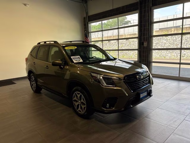 2024 Autumn Green Metallic Subaru Forester Premium AWD SUV