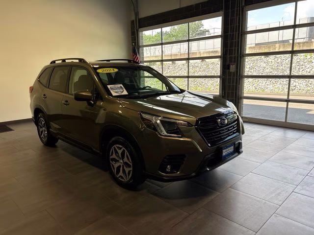 2024 Autumn Green Metallic Subaru Forester Premium AWD SUV