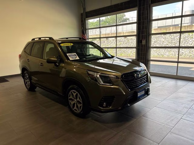 2024 Autumn Green Metallic Subaru Forester Premium AWD SUV