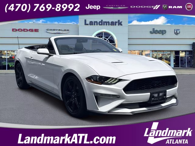 2019 White Ford Mustang EcoBoost Premium Convertible RWD Convertible