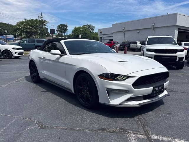 2019 White Ford Mustang EcoBoost Premium Convertible RWD Convertible