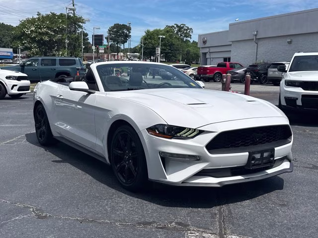 2019 White Ford Mustang EcoBoost Premium Convertible RWD Convertible