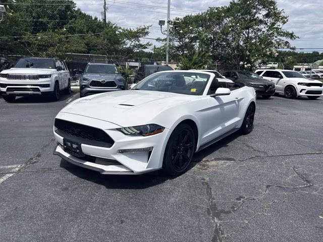 2019 White Ford Mustang EcoBoost Premium Convertible RWD Convertible