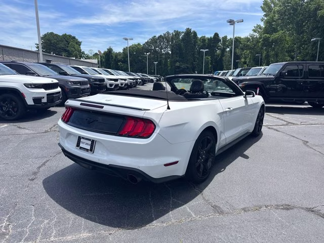 2019 White Ford Mustang EcoBoost Premium Convertible RWD Convertible