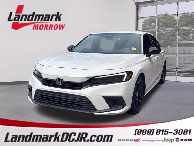 2022 White Honda Civic Sedan Sport FWD Sedan