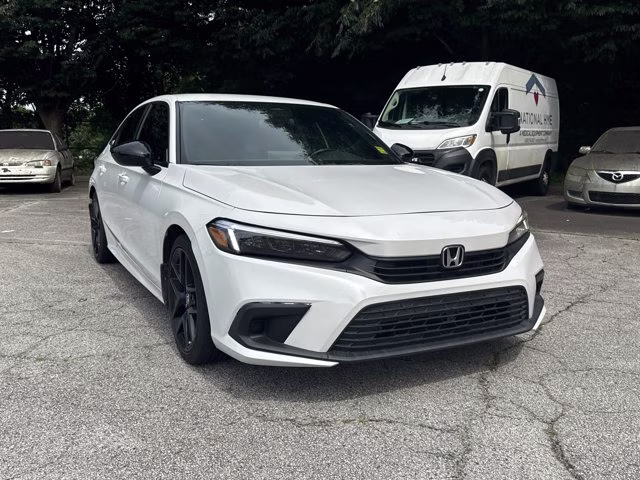 2022 White Honda Civic Sedan Sport FWD Sedan