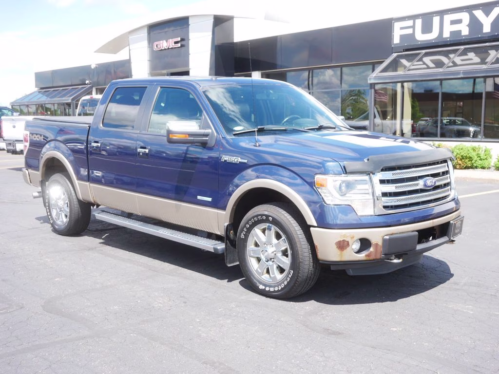 2013 Blue Ford F-150 Lariat 4X4 Truck