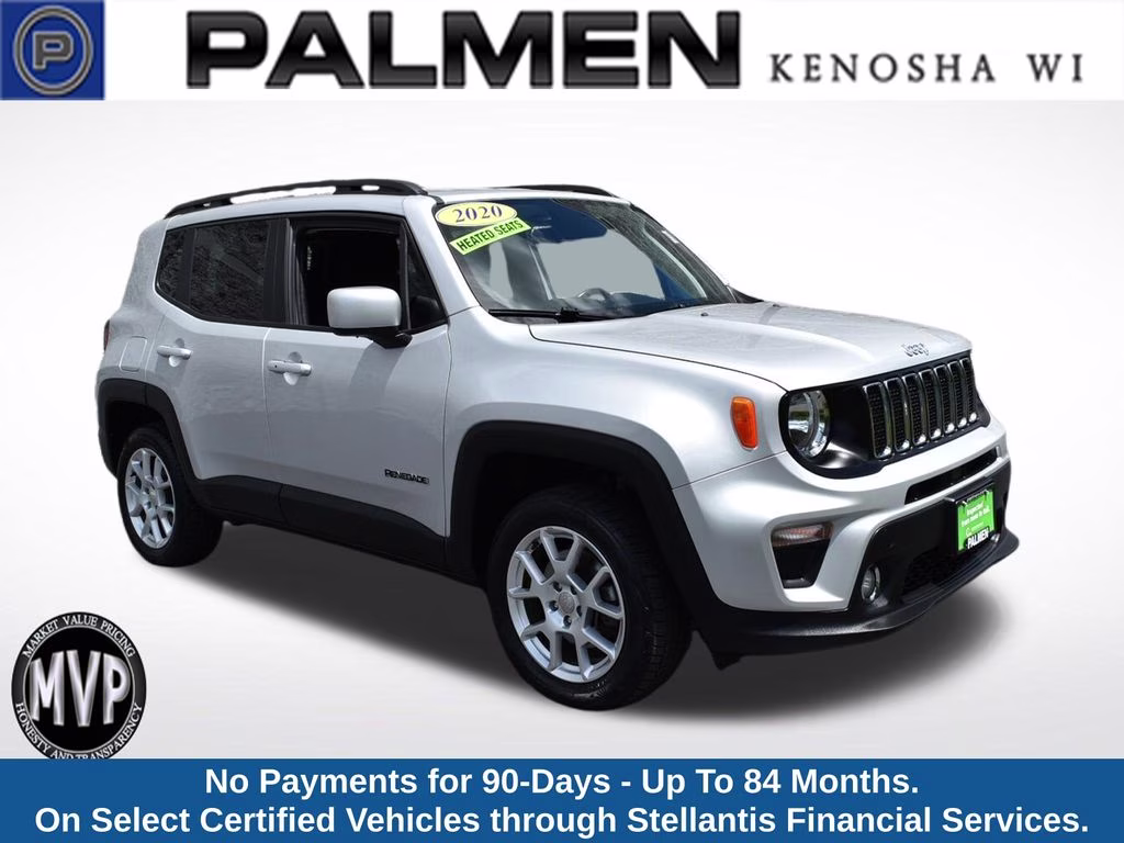 2020 Glacier Metallic Clearcoat Jeep Renegade Latitude 4X4 SUV