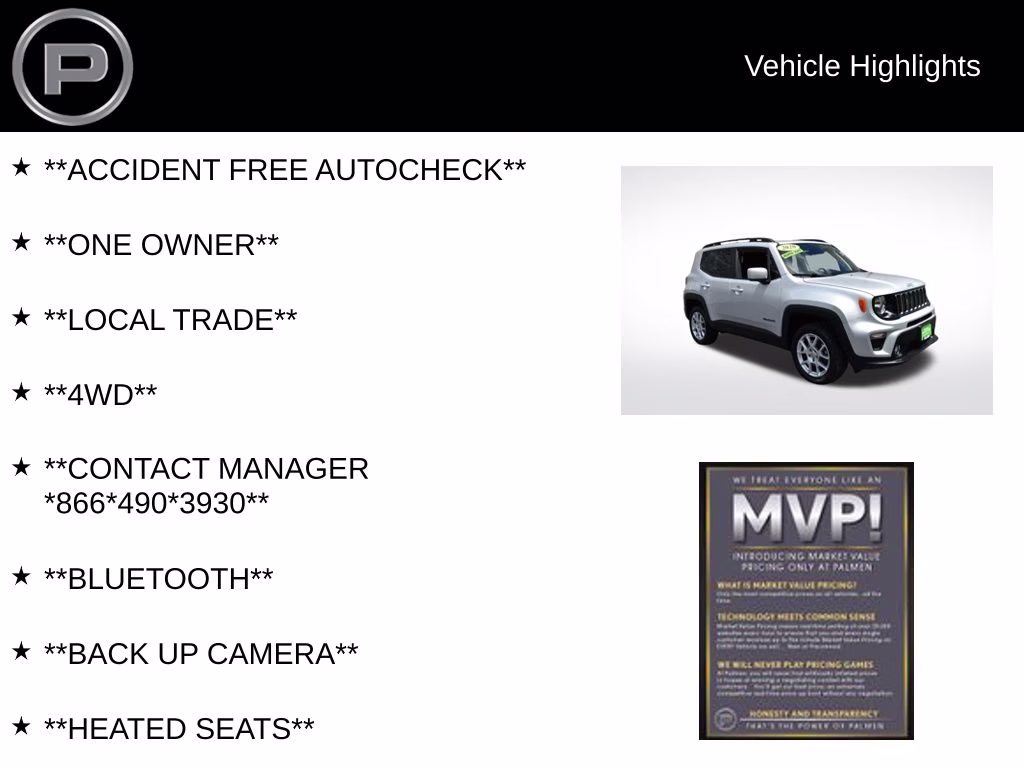2020 Glacier Metallic Clearcoat Jeep Renegade Latitude 4X4 SUV