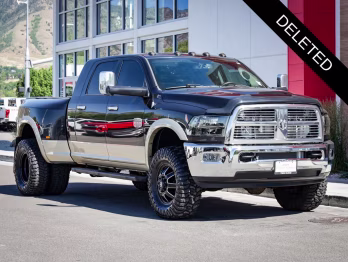2011 Brilliant Black Crystal Pearlcoat Ram 3500 Laramie Longhorn 4X4 Truck