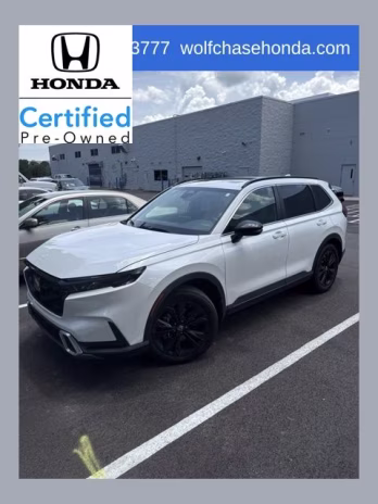 2025 Platinum White Pearl Honda CR-V Hybrid Sport Touring AWD SUV
