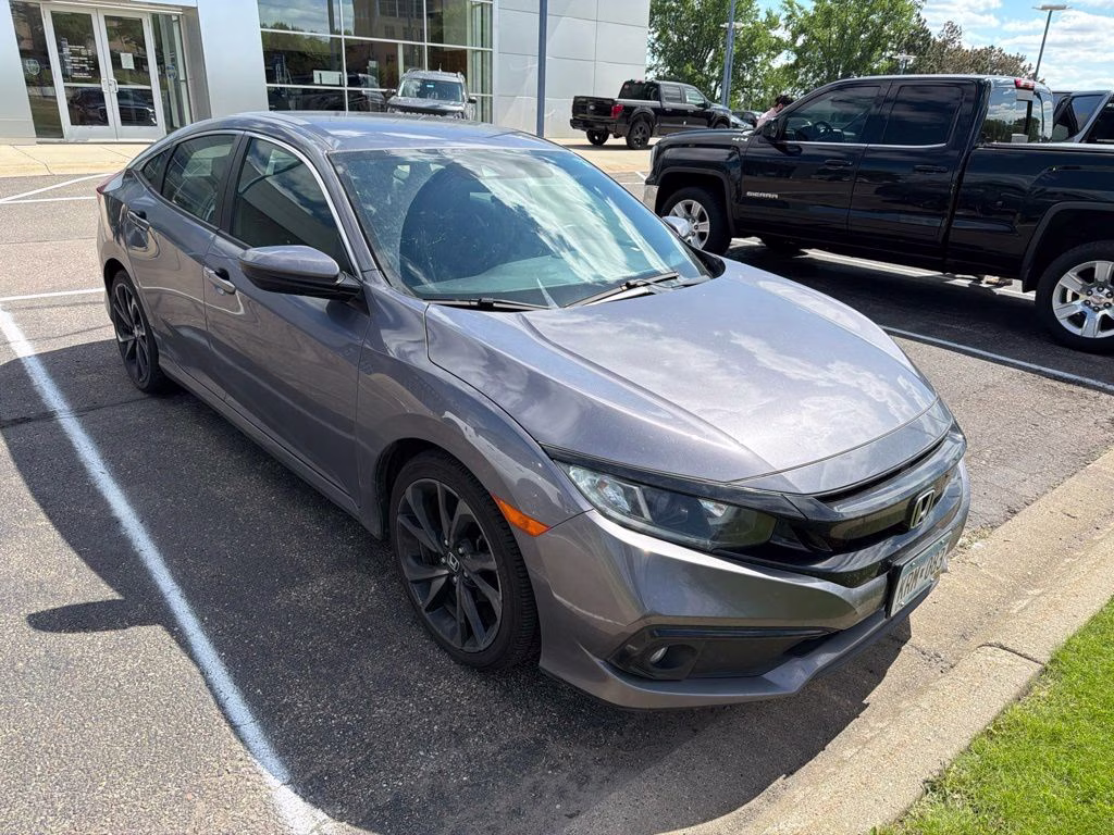 2020 Polished Metal Metallic Honda Civic Sport FWD Sedan