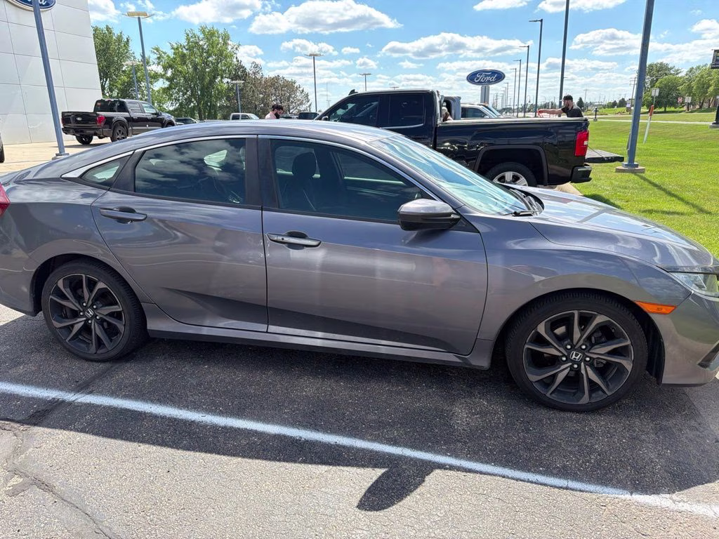 2020 Polished Metal Metallic Honda Civic Sport FWD Sedan