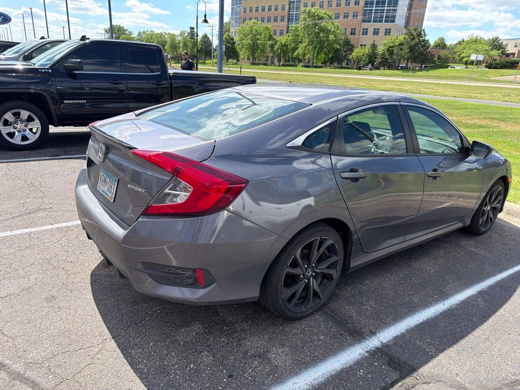 2020 Polished Metal Metallic Honda Civic Sport FWD Sedan