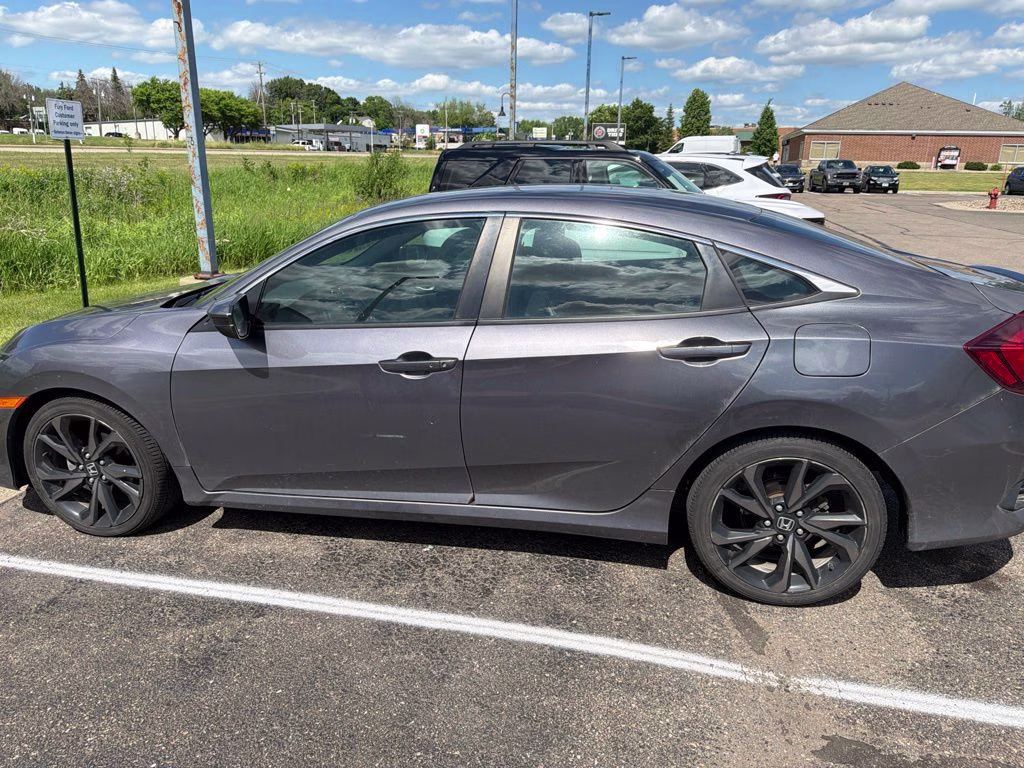 2020 Polished Metal Metallic Honda Civic Sport FWD Sedan