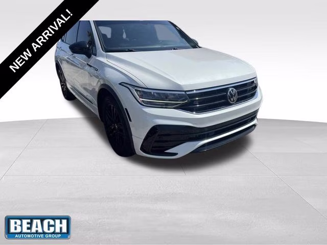 2022 White Volkswagen Tiguan 2.0T SE R-Line Black FWD SUV