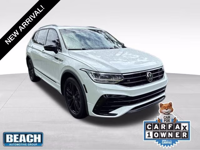 2022 White Volkswagen Tiguan 2.0T SE R-Line Black FWD SUV