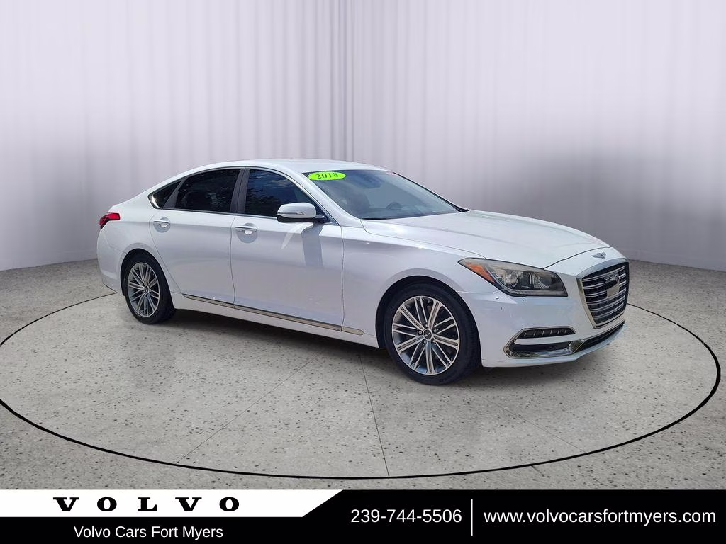 2018 Casablanca White Genesis G80 3.8L RWD Sedan