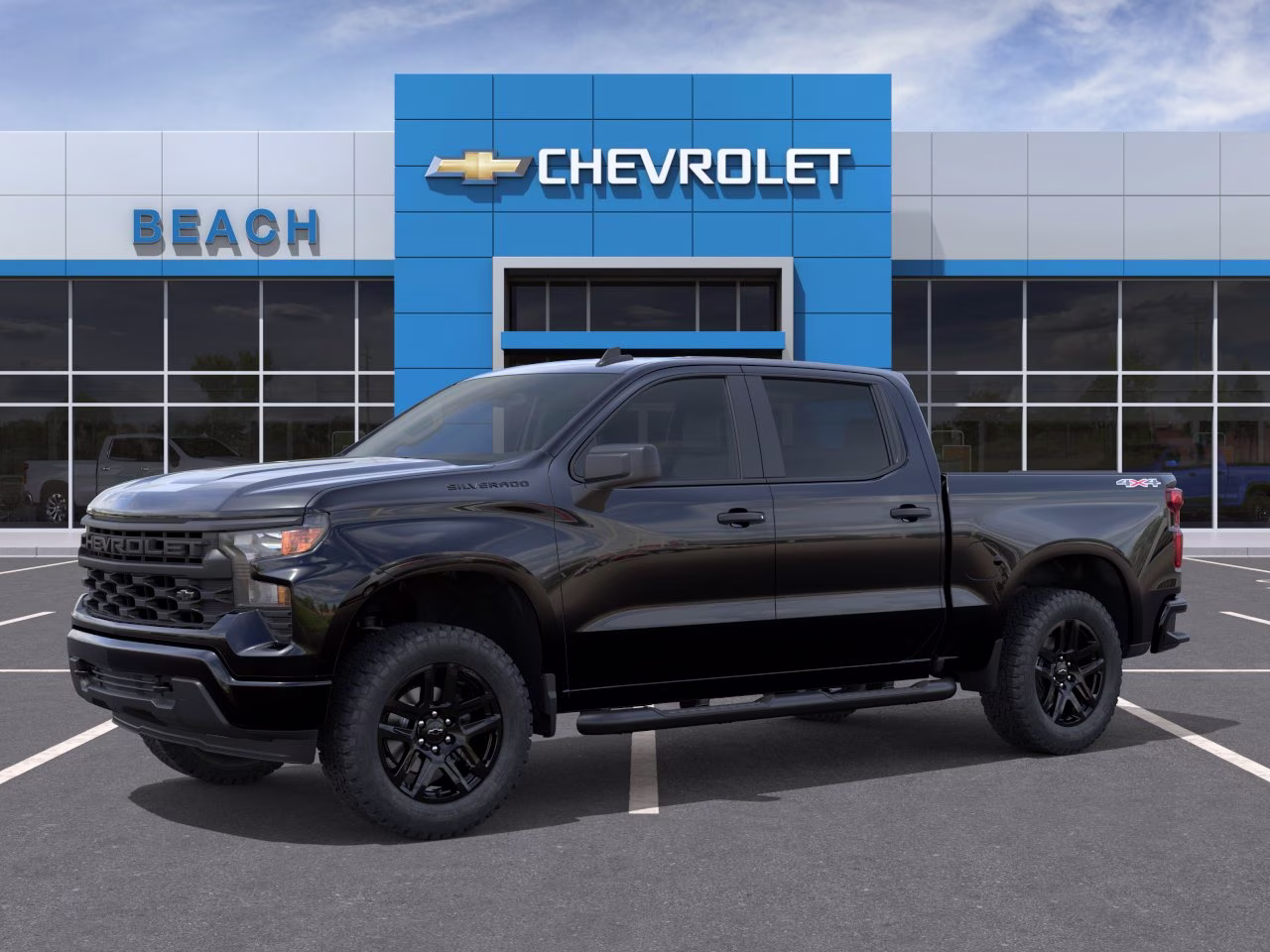 2026 Black Chevrolet Silverado 1500 Custom 4X4 Truck