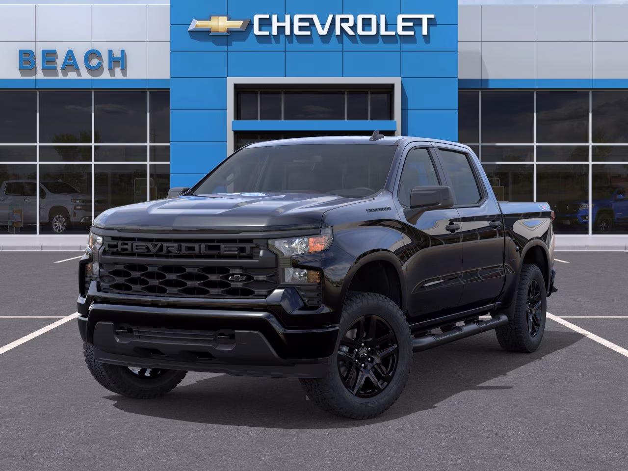 2026 Black Chevrolet Silverado 1500 Custom 4X4 Truck