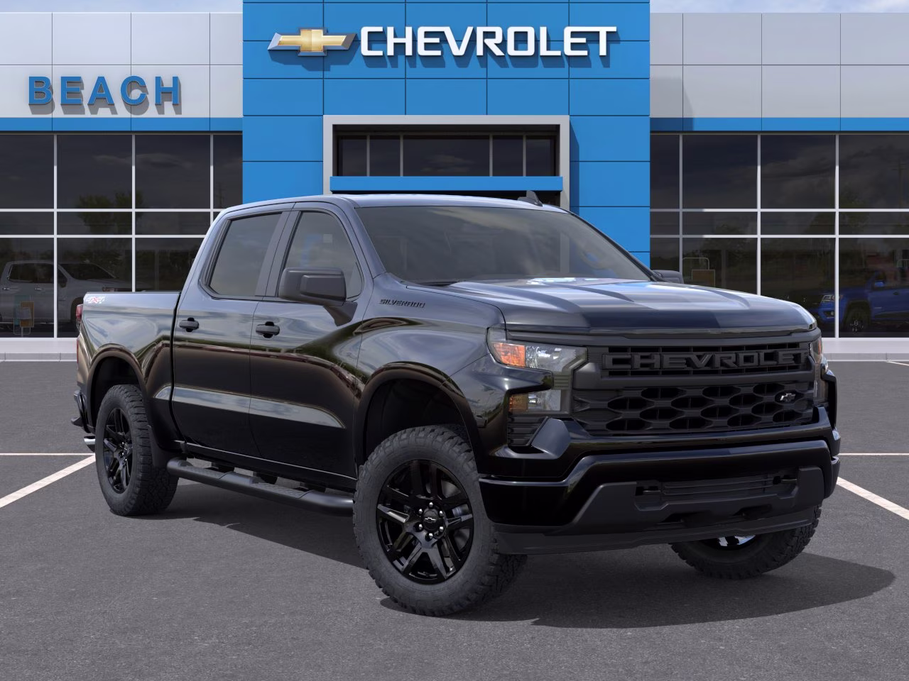 2026 Black Chevrolet Silverado 1500 Custom 4X4 Truck