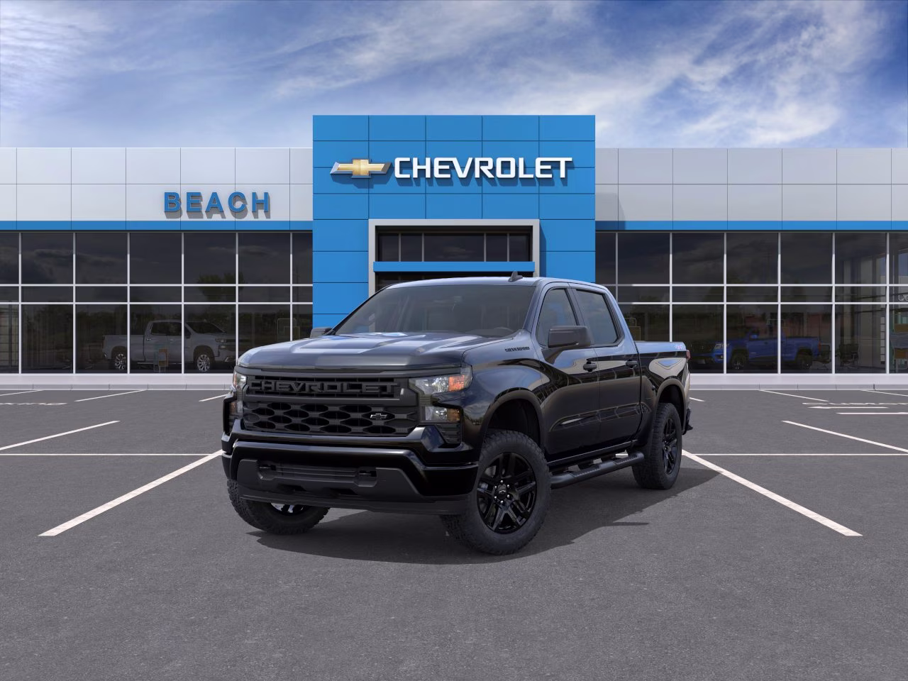 2026 Black Chevrolet Silverado 1500 Custom 4X4 Truck