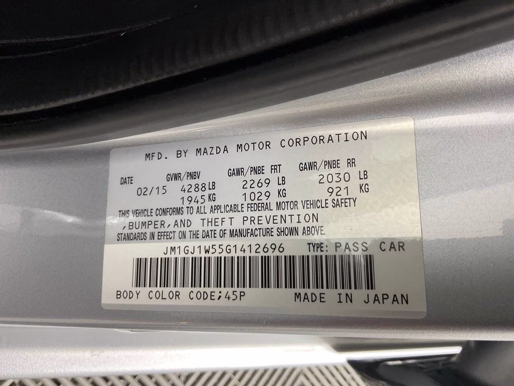 2016 Sonic Silver Metallic Mazda Mazda6 i Grand Touring FWD Sedan