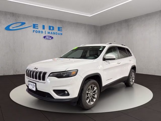 2019 Bright White Clearcoat Jeep Cherokee Latitude Plus 4X4 SUV