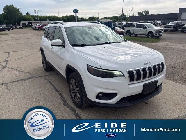 2019 Bright White Clearcoat Jeep Cherokee Latitude Plus 4X4 SUV