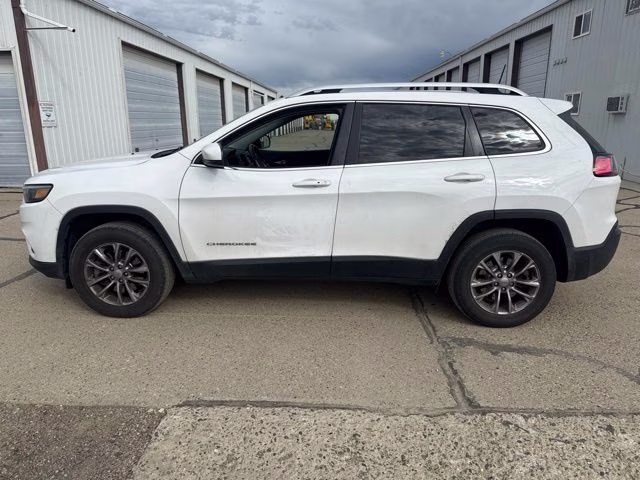 2019 Bright White Clearcoat Jeep Cherokee Latitude Plus 4X4 SUV