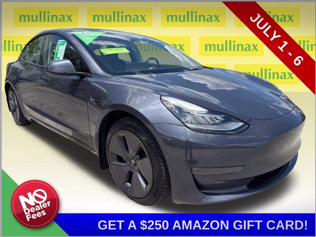 2022 Midnight Silver Metallic Tesla Model 3 Long Range AWD Sedan