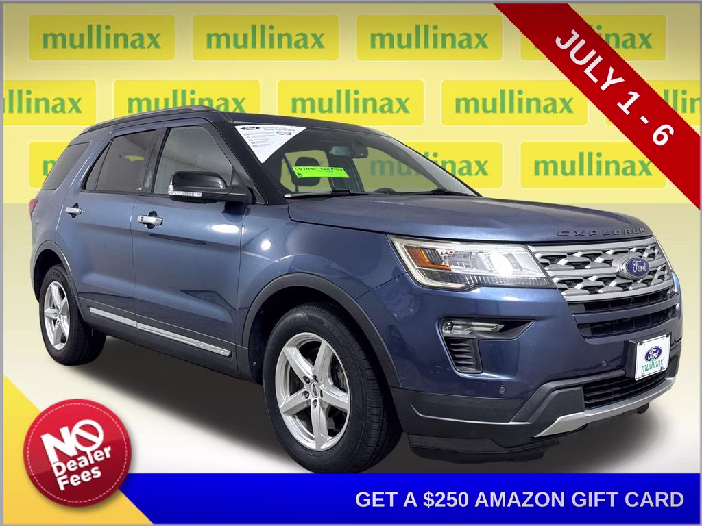 2018 Blue Metallic Ford Explorer XLT FWD SUV