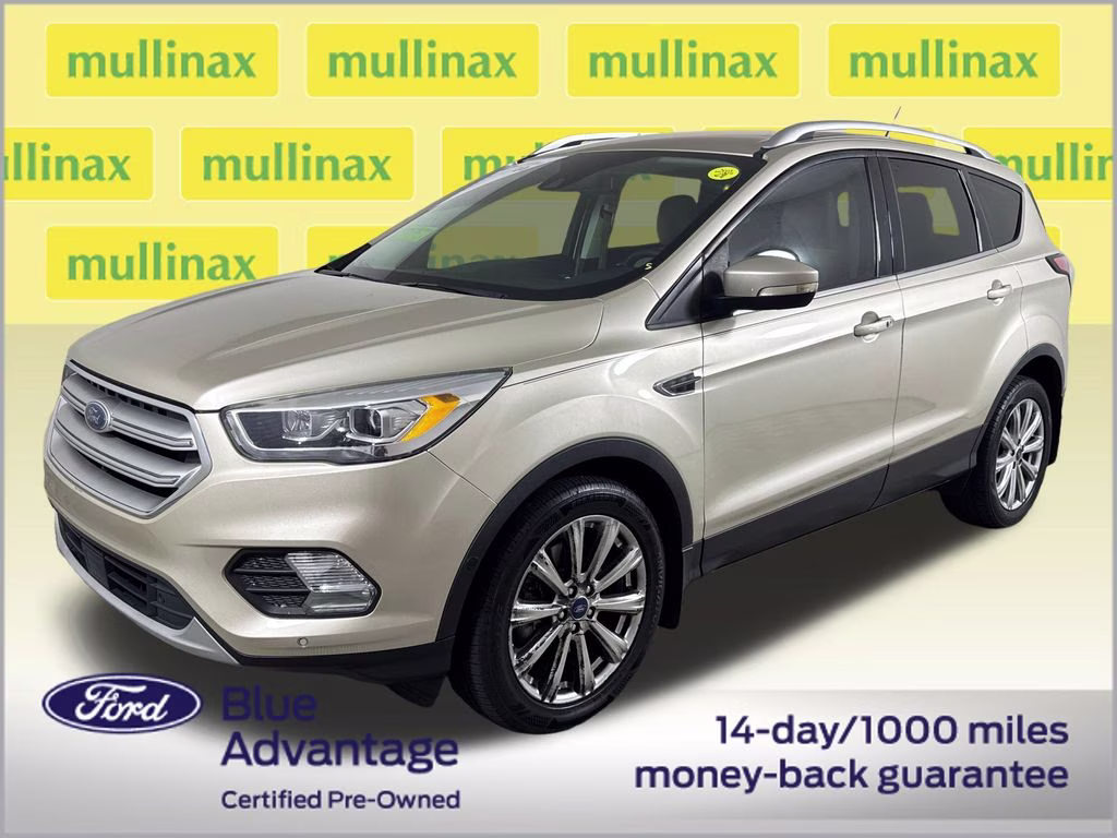2018 White Gold Ford Escape Titanium FWD SUV