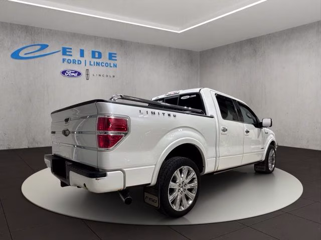 2014 White Platinum Metallic Tri-Coat Ford F-150 Limited 4X4 Truck